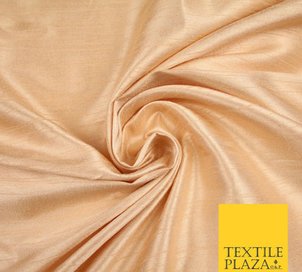 OVER 30 COLOURS - Faux Dupion Slub Silk Matte Shantung Fabric Material 44" Wide