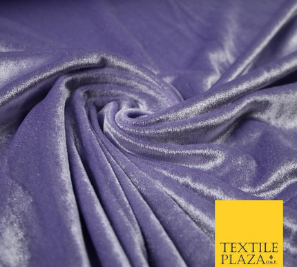 Luxury Soft Plain Velvet Velour Fabric Stretch Spandex Material - 6 COLOURS 55"