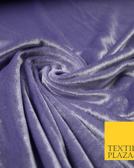 Luxury Soft Plain Velvet Velour Fabric Stretch Spandex Material - 6 COLOURS 55"