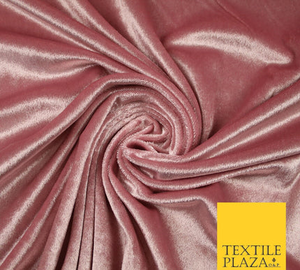 Luxury Soft Plain Velvet Velour Fabric Stretch Spandex Material - 6 COLOURS 55"