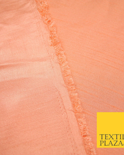 OVER 30 COLOURS - Faux Dupion Slub Silk Matte Shantung Fabric Material 44" Wide