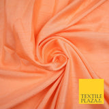 OVER 30 COLOURS - Faux Dupion Slub Silk Matte Shantung Fabric Material 44" Wide