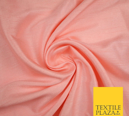 OVER 30 COLOURS - Faux Dupion Slub Silk Matte Shantung Fabric Material 44" Wide