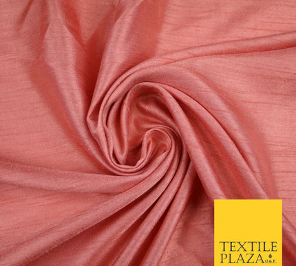 OVER 30 COLOURS - Faux Dupion Slub Silk Matte Shantung Fabric Material 44" Wide