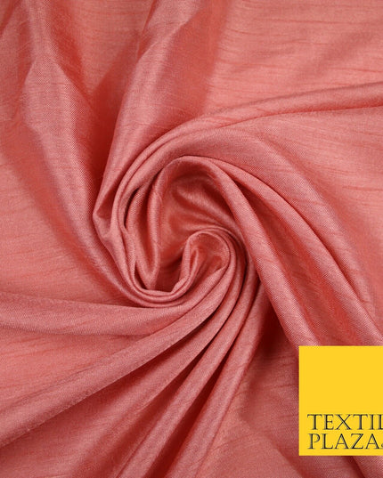 OVER 30 COLOURS - Faux Dupion Slub Silk Matte Shantung Fabric Material 44" Wide