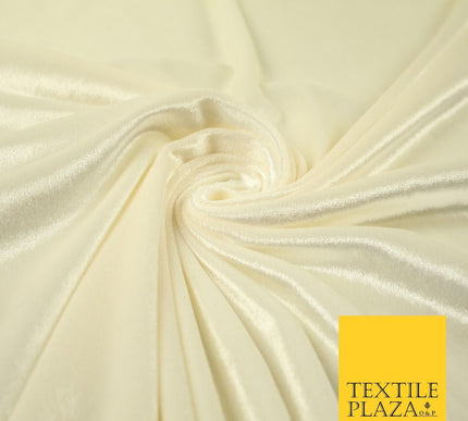Luxury Soft Plain Velvet Velour Fabric Stretch Spandex Material - 6 COLOURS 55"