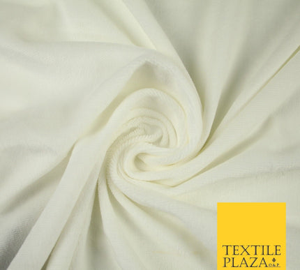 Luxury Soft Plain Velvet Velour Fabric Stretch Spandex Material - 6 COLOURS 55"