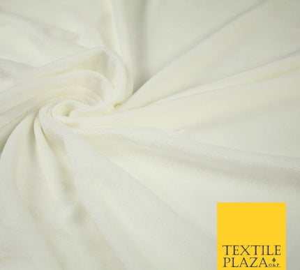 Luxury Soft Plain Velvet Velour Fabric Stretch Spandex Material - 6 COLOURS 55"