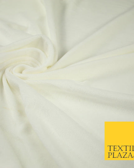 Luxury Soft Plain Velvet Velour Fabric Stretch Spandex Material - 6 COLOURS 55"