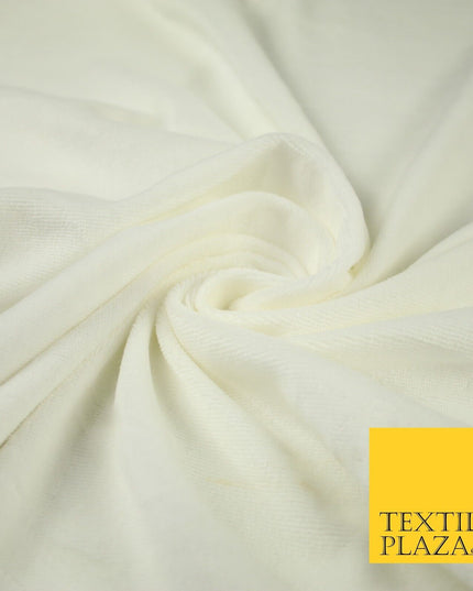 Luxury Soft Plain Velvet Velour Fabric Stretch Spandex Material - 6 COLOURS 55"