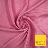 OVER 30 COLOURS - Faux Dupion Slub Silk Matte Shantung Fabric Material 44" Wide