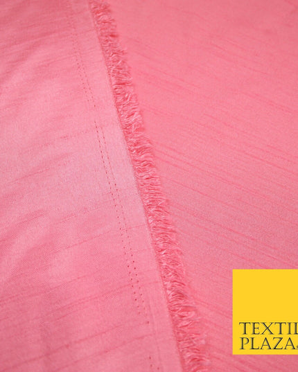 OVER 30 COLOURS - Faux Dupion Slub Silk Matte Shantung Fabric Material 44" Wide