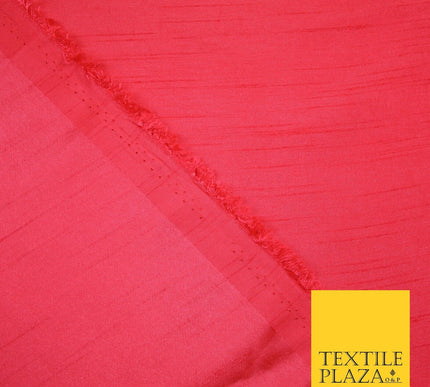 OVER 30 COLOURS - Faux Dupion Slub Silk Matte Shantung Fabric Material 44" Wide