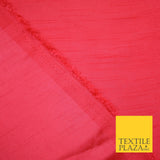 OVER 30 COLOURS - Faux Dupion Slub Silk Matte Shantung Fabric Material 44" Wide