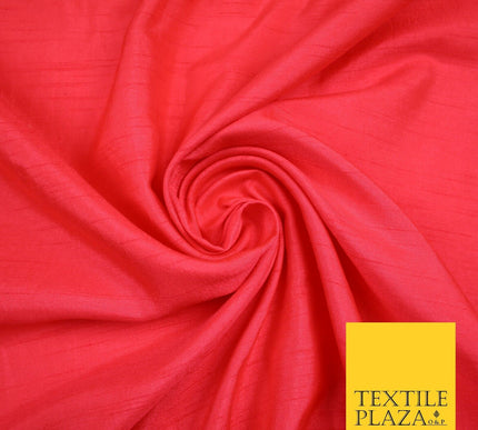 OVER 30 COLOURS - Faux Dupion Slub Silk Matte Shantung Fabric Material 44" Wide