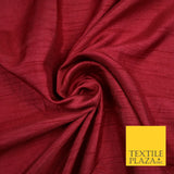OVER 30 COLOURS - Faux Dupion Slub Silk Matte Shantung Fabric Material 44" Wide