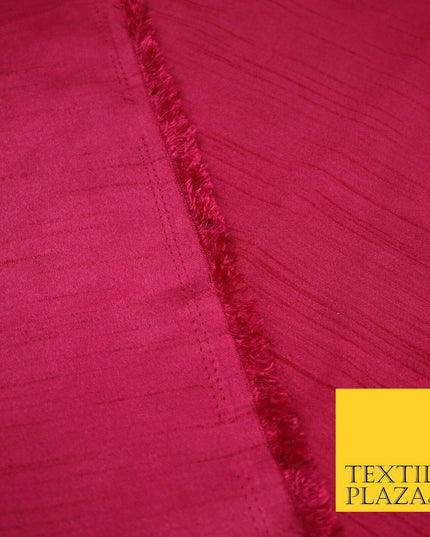 OVER 30 COLOURS - Faux Dupion Slub Silk Matte Shantung Fabric Material 44" Wide