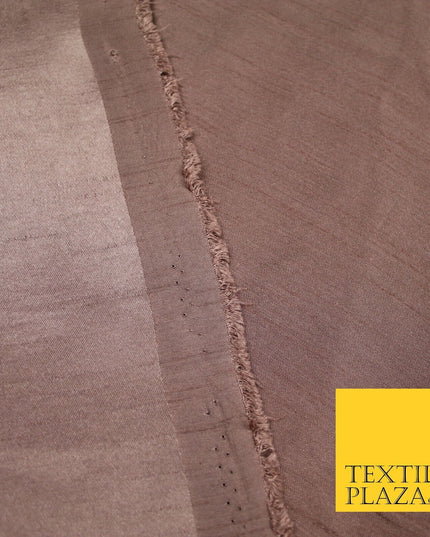 OVER 30 COLOURS - Faux Dupion Slub Silk Matte Shantung Fabric Material 44" Wide