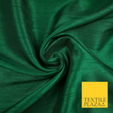 OVER 30 COLOURS - Faux Dupion Slub Silk Matte Shantung Fabric Material 44" Wide