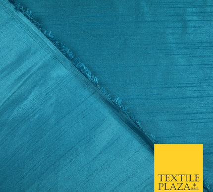 OVER 30 COLOURS - Faux Dupion Slub Silk Matte Shantung Fabric Material 44" Wide