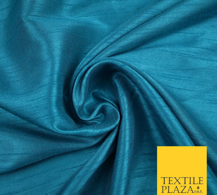 OVER 30 COLOURS - Faux Dupion Slub Silk Matte Shantung Fabric Material 44" Wide