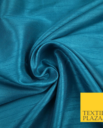 OVER 30 COLOURS - Faux Dupion Slub Silk Matte Shantung Fabric Material 44" Wide