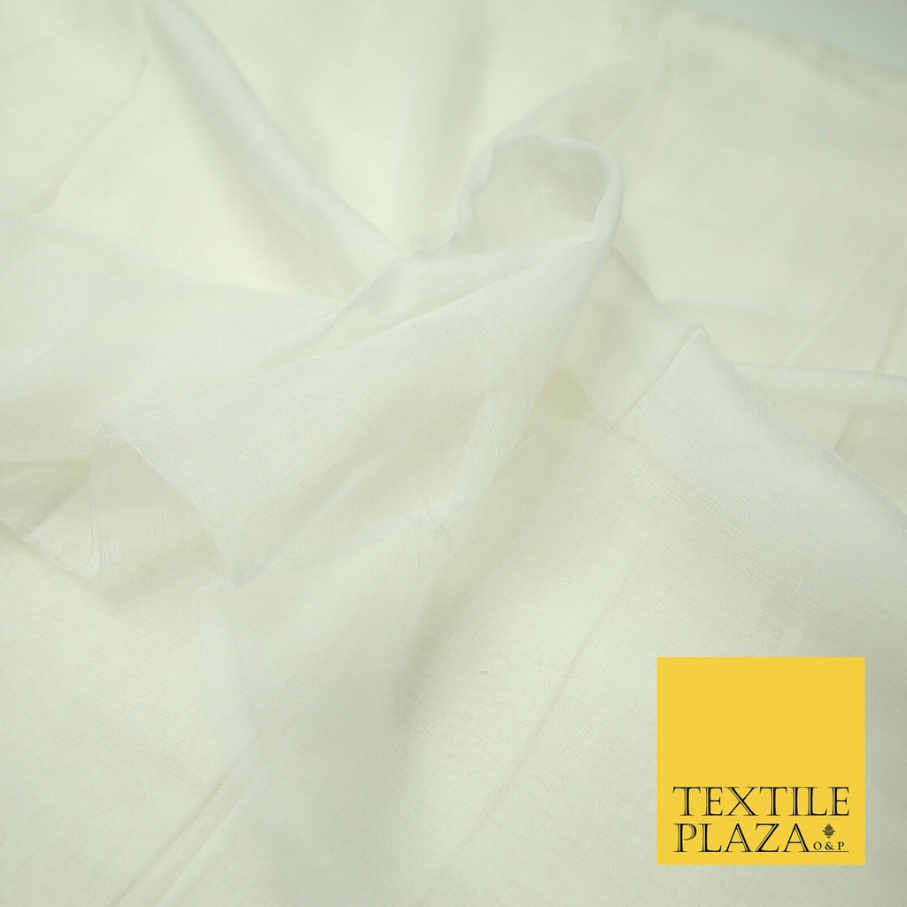IVORY Super Fine Soft 100% Cotton Muslin Cheese Cloth Mesh Mul Mul 42" Wide 7466
