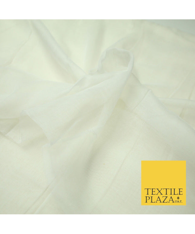 IVORY Super Fine Soft 100% Cotton Muslin Cheese Cloth Mesh Mul Mul 42" Wide 7466