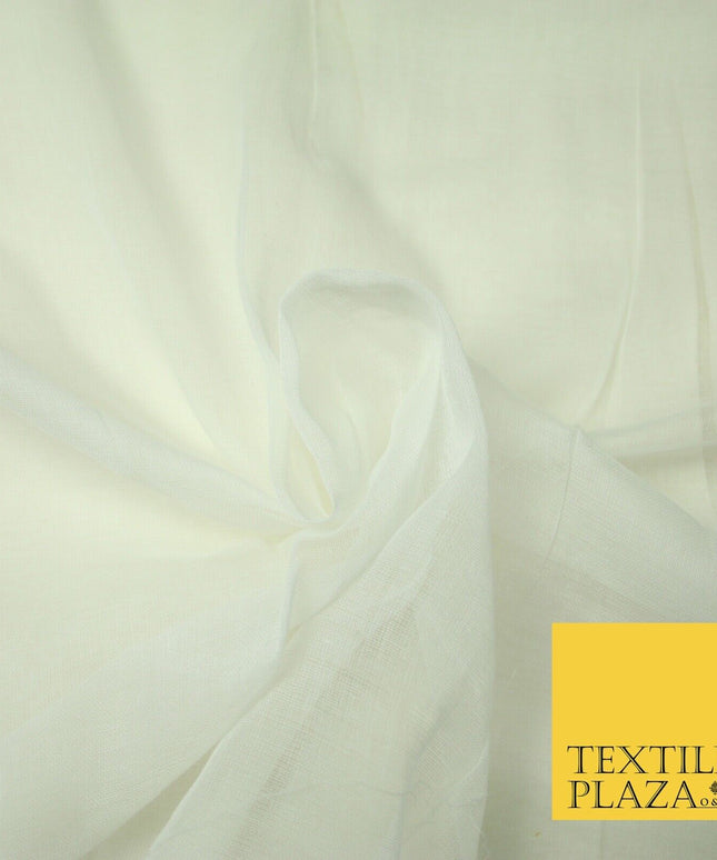 IVORY Super Fine Soft 100% Cotton Muslin Cheese Cloth Mesh Mul Mul 42" Wide 7466