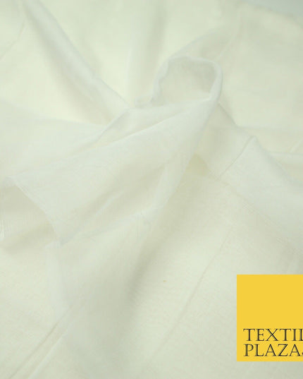 30 Metre Roll IVORY Fine Soft 100% Cotton Muslin Gauze Strain Sheer Mesh 7466