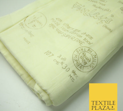 CREAM Super Fine Soft 100% Cotton Muslin Cheese Cloth Mesh Mul Mul 42" Wide 7465