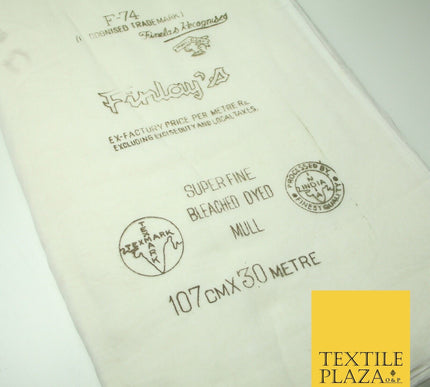 IVORY Super Fine Soft 100% Cotton Muslin Cheese Cloth Mesh Mul Mul 42" Wide 7466