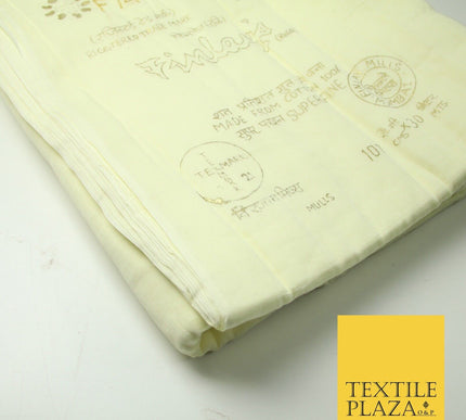 CREAM Super Fine Soft 100% Cotton Muslin Cheese Cloth Mesh Mul Mul 42" Wide 7465