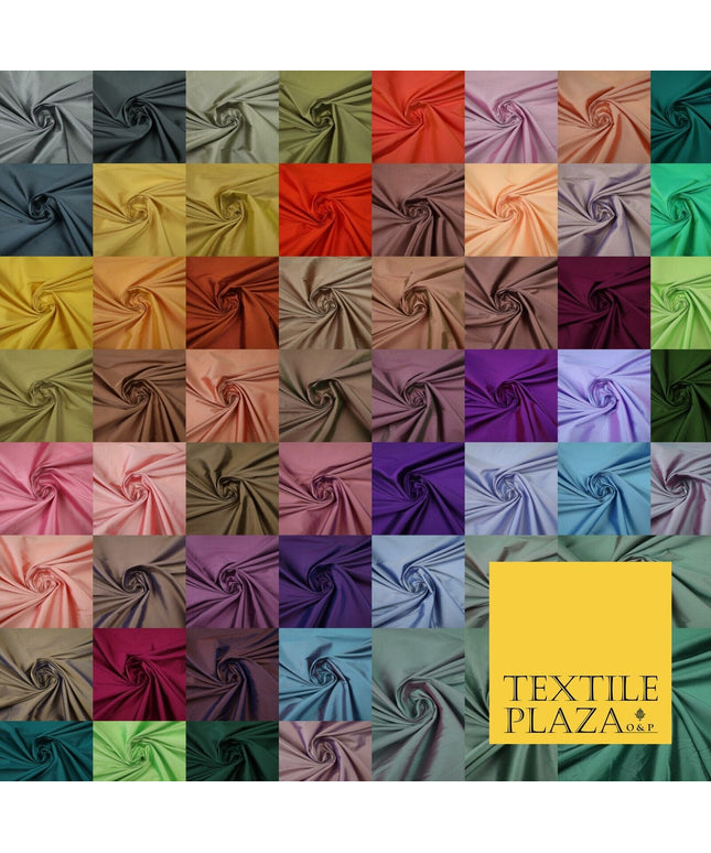 OVER 55 COLOURS Two Tone Shot Faux Imitation Matte Silk TAFFETA Dress Fabric 58"