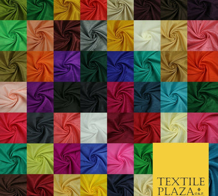 OVER 55 COLOURS Plain Dyed Faux Dupion Raw Silk 100% Polyester Dress Fabric 44"