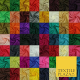 OVER 55 COLOURS Plain Dyed Faux Dupion Raw Silk 100% Polyester Dress Fabric 44"