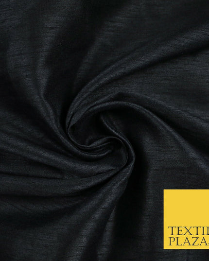 OVER 55 COLOURS Plain Dyed Faux Dupion Raw Silk 100% Polyester Dress Fabric 44"