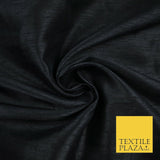 OVER 55 COLOURS Plain Dyed Faux Dupion Raw Silk 100% Polyester Dress Fabric 44"