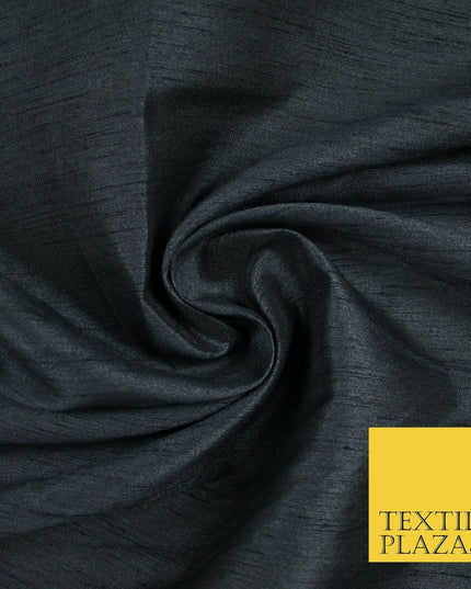 OVER 55 COLOURS Plain Dyed Faux Dupion Raw Silk 100% Polyester Dress Fabric 44"