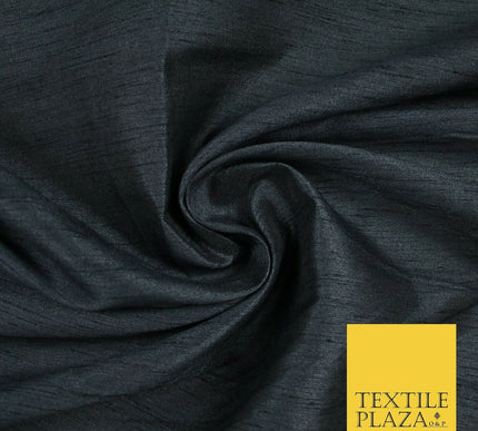 OVER 55 COLOURS Plain Dyed Faux Dupion Raw Silk 100% Polyester Dress Fabric 44"