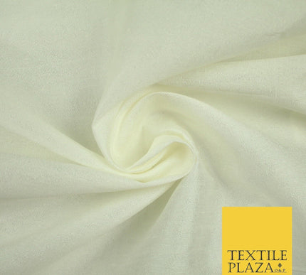 OVER 55 COLOURS Plain Dyed Faux Dupion Raw Silk 100% Polyester Dress Fabric 44"