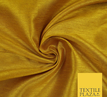 OVER 55 COLOURS Plain Dyed Faux Dupion Raw Silk 100% Polyester Dress Fabric 44"