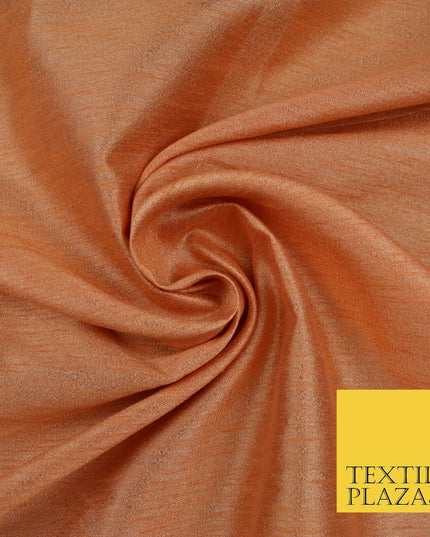OVER 55 COLOURS Plain Dyed Faux Dupion Raw Silk 100% Polyester Dress Fabric 44"