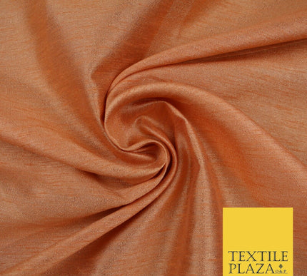 OVER 55 COLOURS Plain Dyed Faux Dupion Raw Silk 100% Polyester Dress Fabric 44"