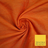 OVER 55 COLOURS Plain Dyed Faux Dupion Raw Silk 100% Polyester Dress Fabric 44"