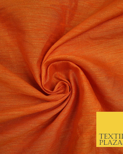 OVER 55 COLOURS Plain Dyed Faux Dupion Raw Silk 100% Polyester Dress Fabric 44"