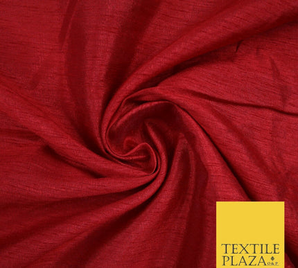 OVER 55 COLOURS Plain Dyed Faux Dupion Raw Silk 100% Polyester Dress Fabric 44"