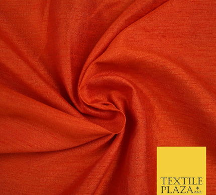 OVER 55 COLOURS Plain Dyed Faux Dupion Raw Silk 100% Polyester Dress Fabric 44"