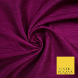 OVER 55 COLOURS Plain Dyed Faux Dupion Raw Silk 100% Polyester Dress Fabric 44"