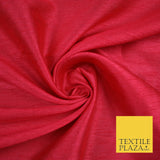 OVER 55 COLOURS Plain Dyed Faux Dupion Raw Silk 100% Polyester Dress Fabric 44"